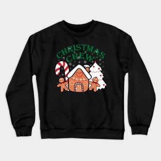 Gingerbread House Christmas Crew Candy Cane Xmas Crewneck Sweatshirt